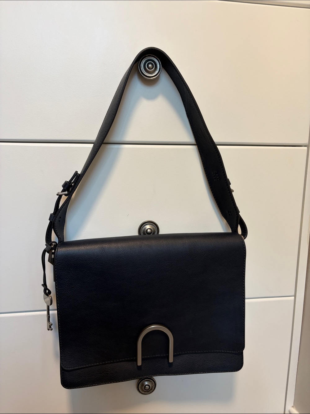 Fossil Shoulder Bag with Gunmetal Accent